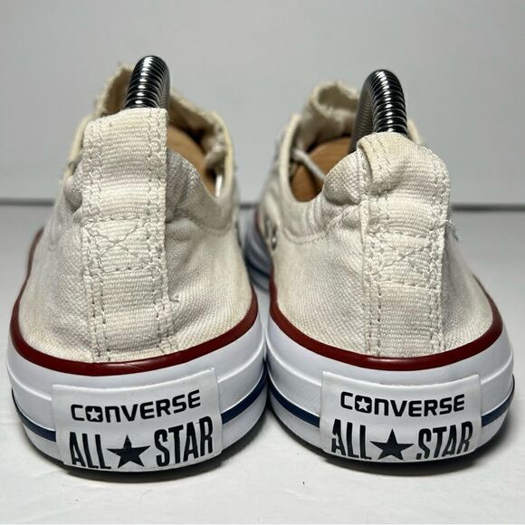 Converse Chuck Taylor All Star Womens Shoreline Cream Canvas Slip On Sneakers 8 - Picture 4 of 10